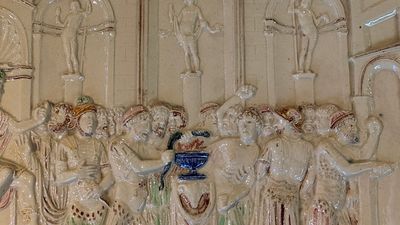 School of Bernard Palissy, a 'biblical subject' plaque , 17/18th C. — photo 6