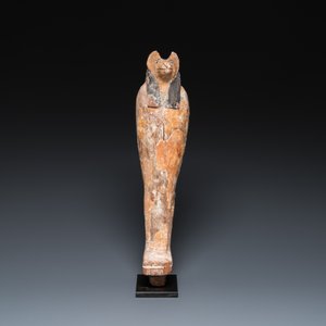 Sculpture d'Anoubis mummiforme en stuc et bois peint, Egypte, Nouvel Empire — photo 2