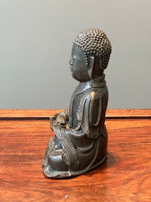 Sculpture de Bouddha en bronze, Chine, Ming — photo 2