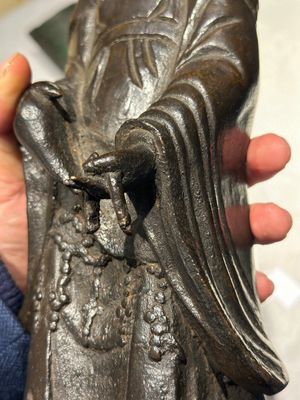 Sculpture de Guanyin en bronze, Chine, Ming — photo 4
