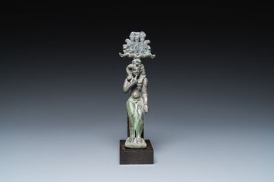 Sculpture de Horus en bronze, Egypte, période saïte