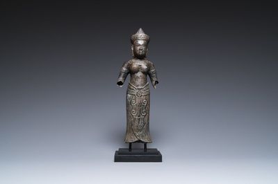 Sculpture de la déesse Ouma en bronze, Khmer, Cambodge, 12/13ème