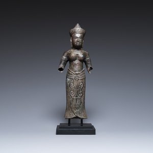 Sculpture de la déesse Ouma en bronze, Khmer, Cambodge, 12/13ème — photo 1
