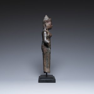 Sculpture de la déesse Ouma en bronze, Khmer, Cambodge, 12/13ème — photo 2