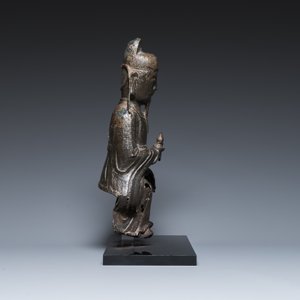 Sculpture de Wenchang Wang en bronze, Chine, Ming — photo 3