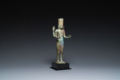 Sculpture du dieu Harihara en bronze, Royaume de Majapahit, Java, Indonésie, probablement 14ème