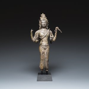 Sculpture du dieu Shiva en bronze, Royaume de Majapahit, Java, Indonésie, probablement 14ème — photo 2