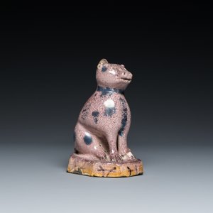 Sculpture d'un chat en faïence manganèse, Nord de la France, datée 1709 — photo 2