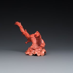 Sculpture d'un dragon en corail rouge, Chine, 19ème — photo 2