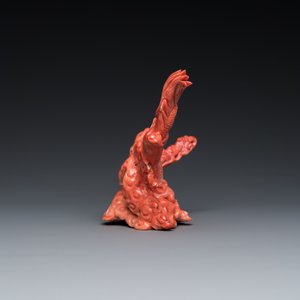 Sculpture d'un dragon en corail rouge, Chine, 19ème — photo 4