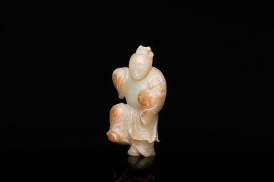Sculpture d'un garçon en jade, Chine, 18/19ème