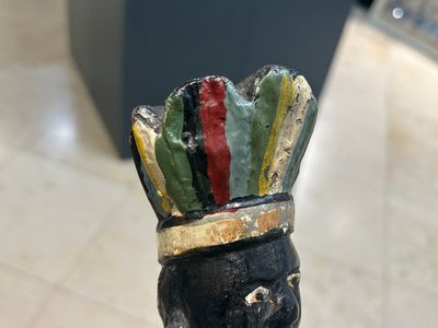 Sculpture d'un indien fumant la pipe en bois polychromé  d'un magasin à tabac, Angleterre, 18ème — photo 10