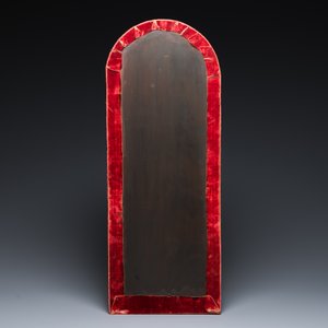 Sculpture d'un moine au coffret en bois doré et polychromé, probablement Espagne, 16ème — photo 4
