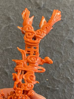Sculpture d'une femme debout en corail rouge, Chine, 19/20ème — photo 5