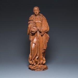 Sculpture d'une sainte femme sur un bûcher, Brabant, Flandre, 1ère moitié du 16ème — photo 2