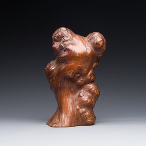 Sculpture en bois de ronce en forme de 'gongshi', Chine, 19ème — photo 2
