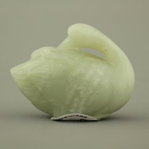 Sculptuur van een eend in celadon jade, 19e-20e eeuw — foto 3