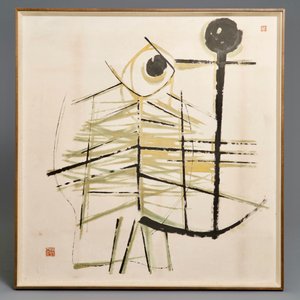 Se Ok Suh (Seok Suh) (Corée, 1929-): Sans titre, encre et couleurs sur papier — photo 2