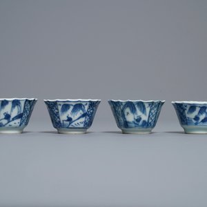 Seize tasses et soucoupes en porcelaine de Chine en bleu et blanc, Kangxi — photo 23