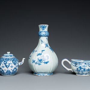 Sept pièces en porcelaine de Chine en bleu et blanc, Kangxi/Qianlong — photo 9