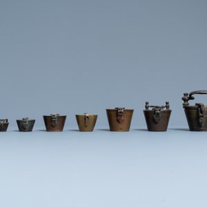 Sept piles de poids en bronze, France et/ou Allemagne, 18/19ème — photo 5
