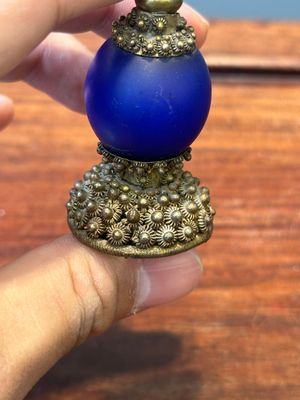 Sept prises de chapeau de mandarins en bronze doré, Chine, Qing — photo 17