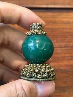Sept prises de chapeau de mandarins en bronze doré, Chine, Qing — photo 23