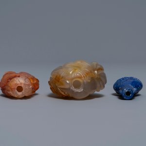 Sept tabatières en agate, quartz et pierres dures, Chine, 19/20ème — photo 8