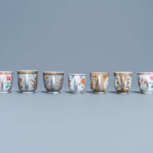 Sept tasses en porcelaine de Chine famille rose, Yongzheng — photo 5