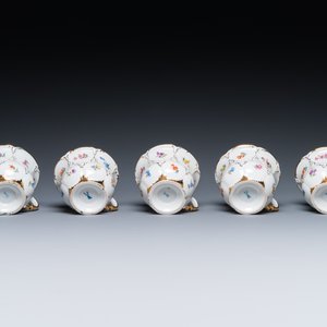 Service à 43 pièces en porcelaine polychrome de Meissen, Allemagne, 19/20ème — photo 13