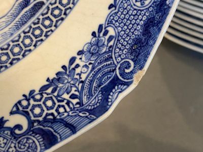 Service à 53 pièces en porcelaine de Chine en bleu et blanc, Qianlong — photo 44