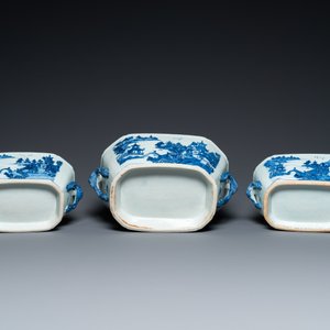Service à 53 pièces en porcelaine de Chine en bleu et blanc, Qianlong — photo 5