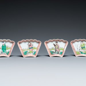 Service à mendiants de huit pièces en porcelaine de Chine famille rose à décor des 'huit immortels', 19ème — photo 4