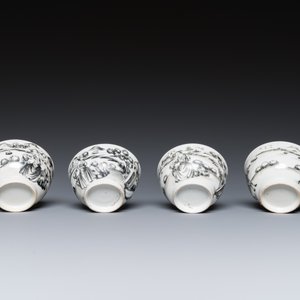 Service à thé de 11 pièces en porcelaine de Chine grisaille à décor d'une Européenne et son garçon, Qianlong — photo 15