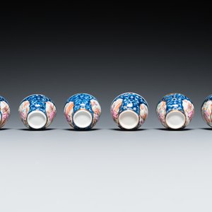 Service à thé de 18 pièces en porcelaine de Chine famille rose à sujet mandarin, Qianlong — photo 14