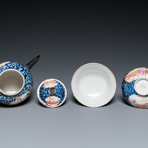 Service à thé de 18 pièces en porcelaine de Chine famille rose à sujet mandarin, Qianlong — photo 8
