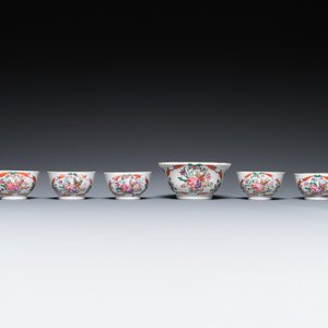Service à thé de 20 pièces en porcelaine de Chine famille rose à décor floral, Qianlong — photo 14