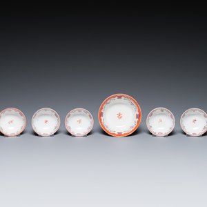 Service à thé de 20 pièces en porcelaine de Chine famille rose à décor floral, Qianlong — photo 16