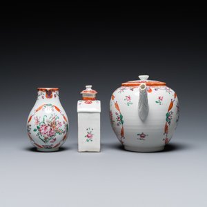Service à thé de 20 pièces en porcelaine de Chine famille rose à décor floral, Qianlong — photo 7