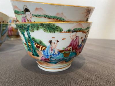 Service à thé de 24 pièces en porcelaine de Chine famille rose de Canton, 19ème — photo 7