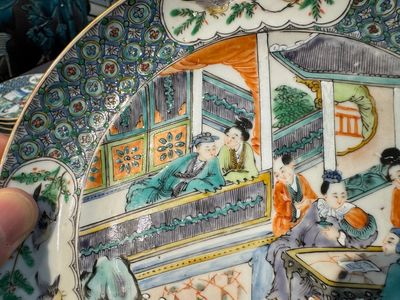 Service à thé de 27 pièces en porcelaine de Chine famille verte de Canton, 19ème — photo 3