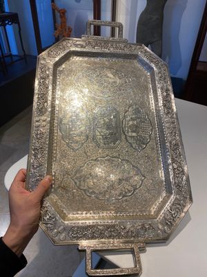 Service à thé en argent de quatre pièces sur présentoir, marque Tu Mao Xing 塗茂興, Chine, 19ème — photo 46