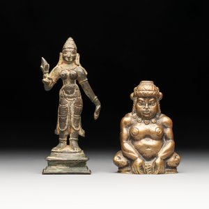 Seven bronze figures of deities and a religious relief plaque, India and Nepal, 18/19th C. — 照片 16
