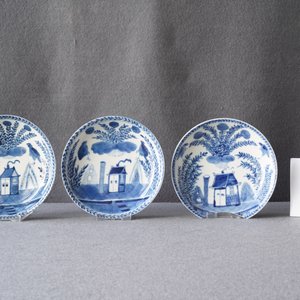 Seven Chinese blue and white cups and saucers, Kangxi — 照片 17
