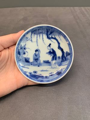Seven Chinese blue and white cups and six saucers, Kangxi/Yongzheng — photo 2