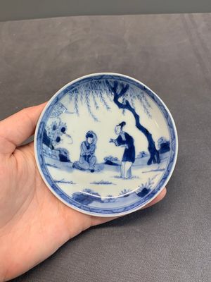 Seven Chinese blue and white cups and six saucers, Kangxi/Yongzheng — photo 4