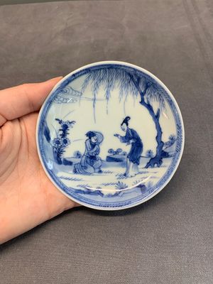Seven Chinese blue and white cups and six saucers, Kangxi/Yongzheng — photo 8