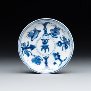 Seven Chinese blue and white cups and six saucers, Kangxi/Yongzheng — photo 5