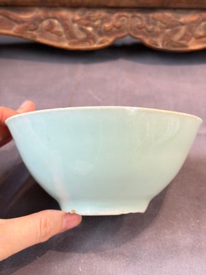 Seven Chinese blue and white, famille rose, and celadon wares, 18/19th C. — foto 2