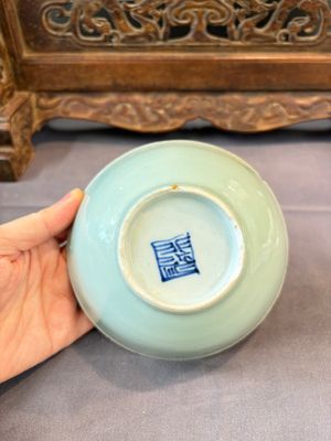 Seven Chinese blue and white, famille rose, and celadon wares, 18/19th C. — foto 6